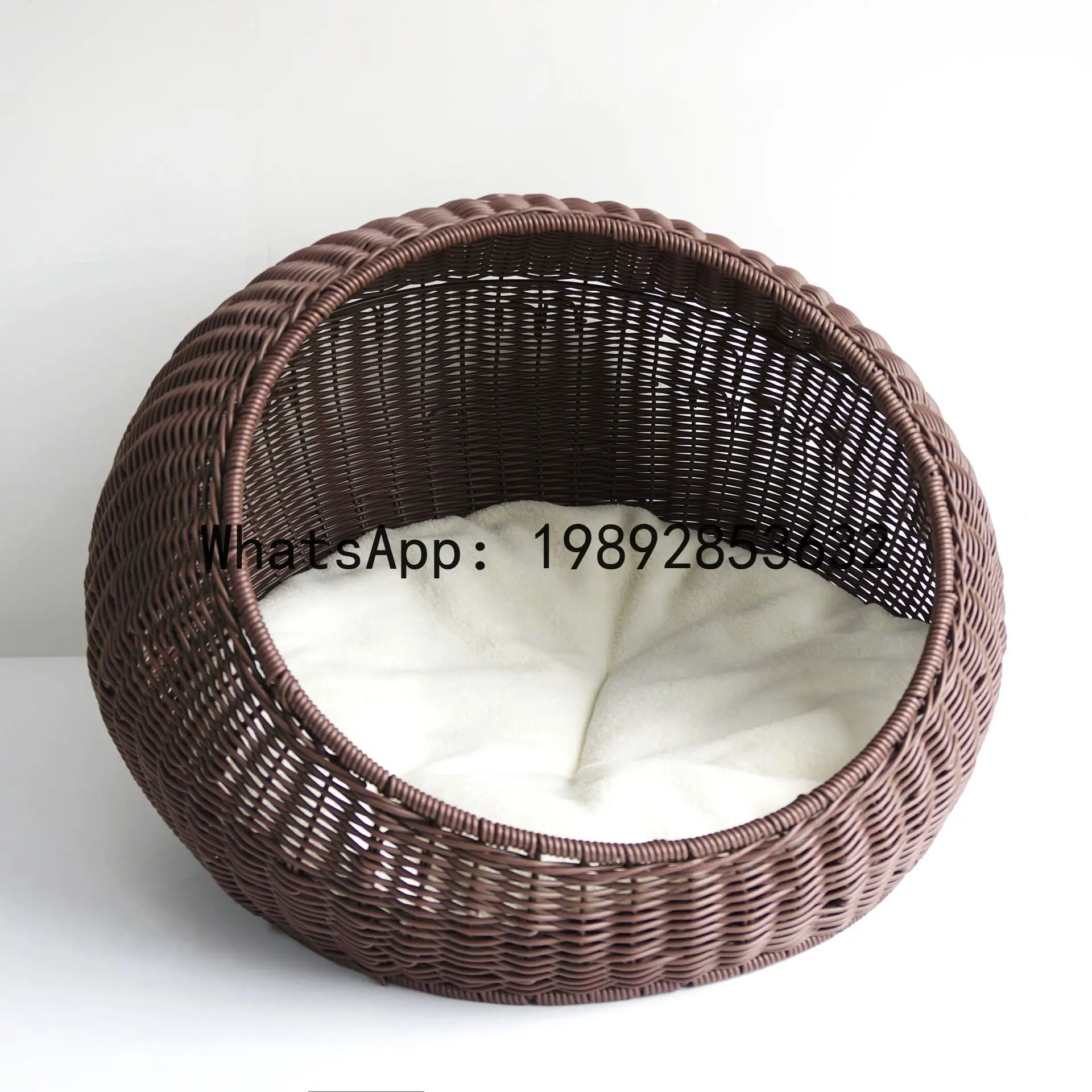 

Универсальный всесезонный полузакрытый дышащий лоток-лежанка для кошек из ротанга XL