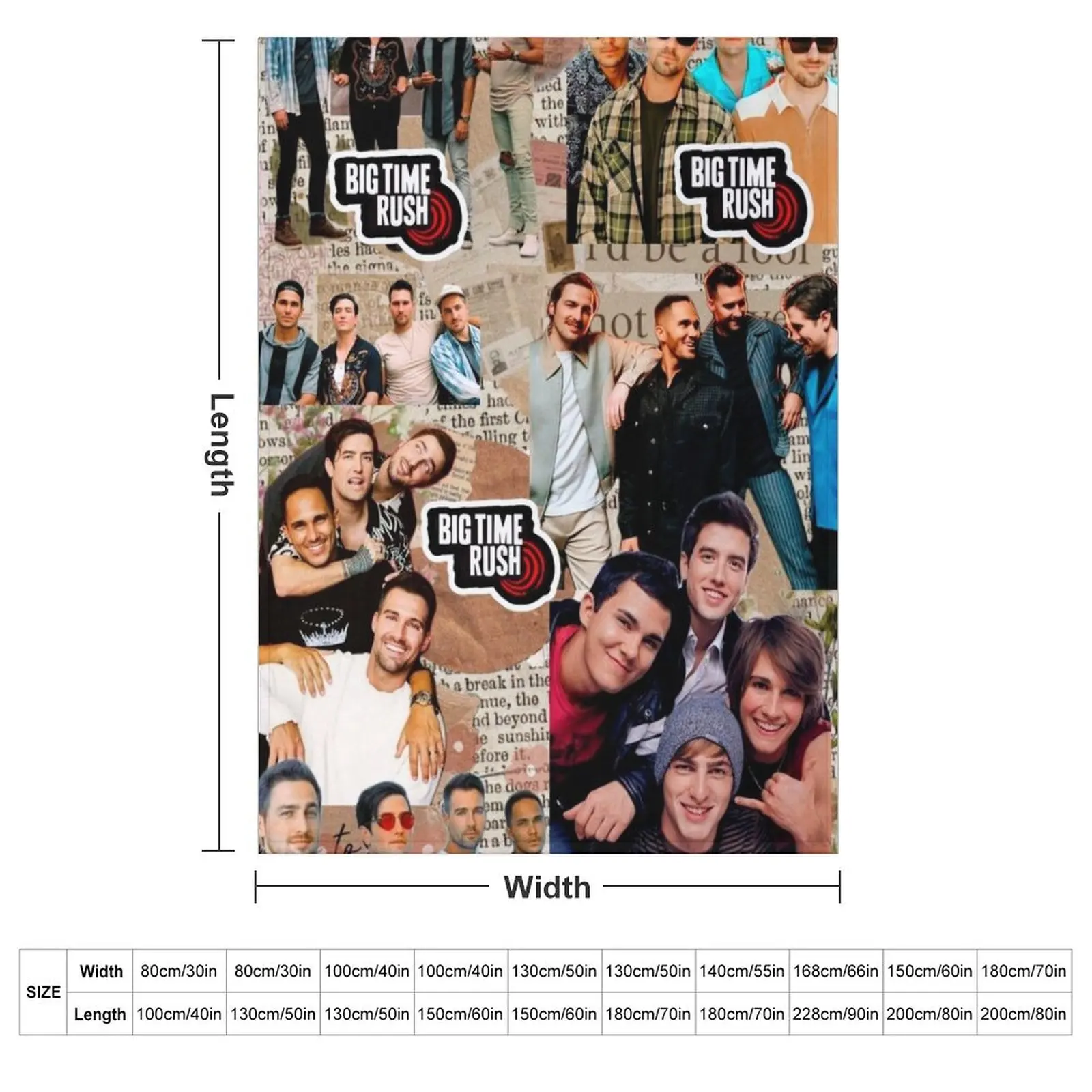 Big Time Rush Eras Tour Throw Blanket valentine gift ideas Decorative Sofas Blankets