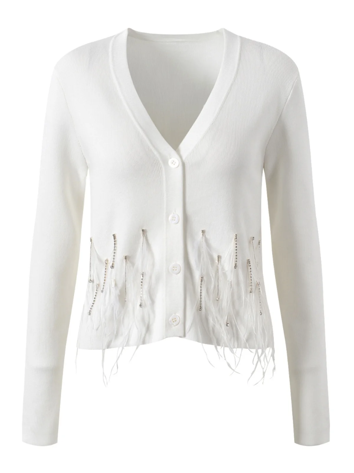 

Женский вязаный кардиган Ele V-ne с одной пуговицей, открытым передом, воротником-стойкой, длинными рукавами, однотонный, в стиле Ladylike Sle, модная женская вязаная одежда