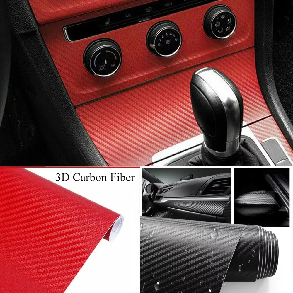 NEW 3D Carbon Fiber Film Car Self-Adhesive Waterproof Protection Sticker for Auto Motorcycle Decoration Films Accessories view 2