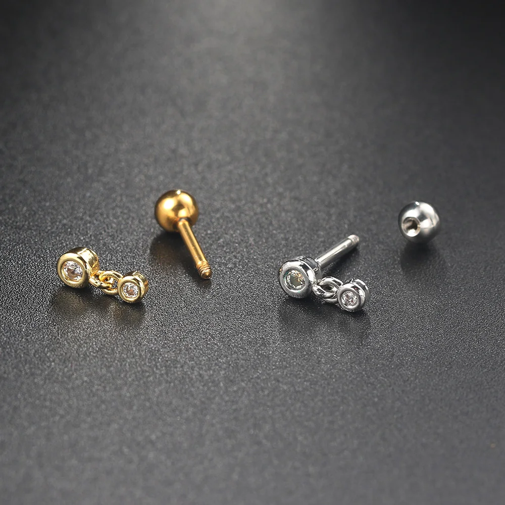 Zierliche Piercing-Ohrringe für Damen: Helix-, Rook-, Conch-Ohrringe, 1 Stück, passend für Lobe-, Daith-, Tragus- und Flat-Stud-Ohrringe, modischer, sexy Schmuck. – Detail 5