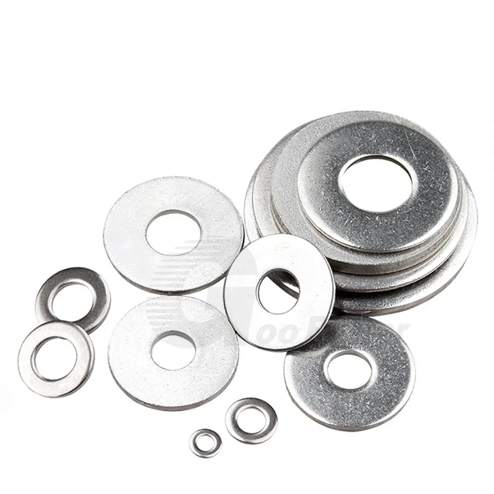 Flat Washer OD 8-30mm 201 Stainless Steel Flat Washer Plain Gasket M3 M4 M5 M6 M8 M10 M12 Round Sealing Gasket for Screw Bolts