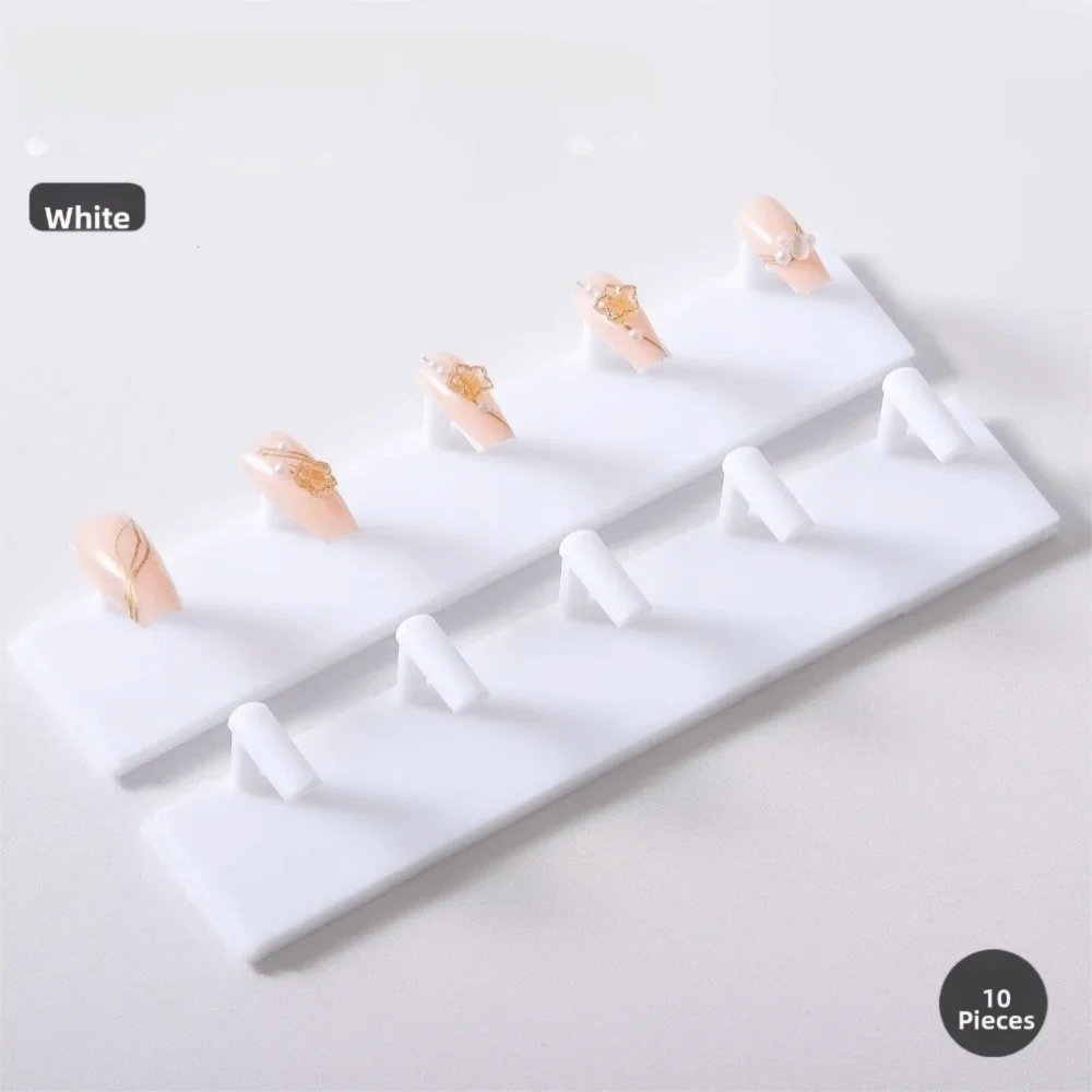 10Pcs Detachable Nail Practice Display Stand Nail Polish Color Display Cat's Eye Suction Press on Nail Display Base