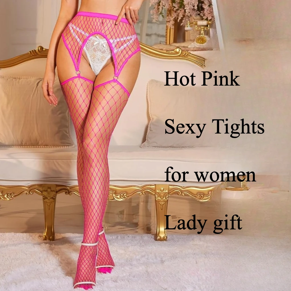 

Strap garter with Hoop Stockings One-piece Pantyhose Mesh Sexy Bodystockings Erotic Tights for Women Gifts New European American