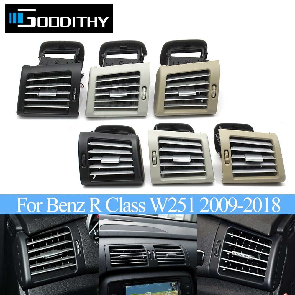 Upgraded Car Center Console Front Air Conditioning AC Vent Grille AC Wind Outlet Assembly For Benz R Class W251 2009-2018