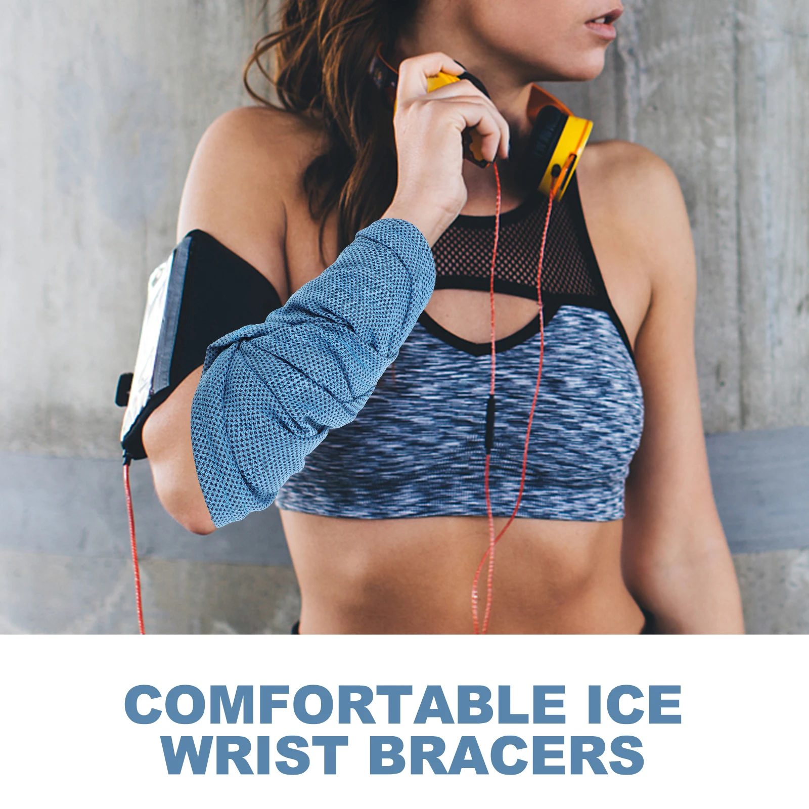 

2Pcs High-Density Cooling Wrist Covers Unisex Sport Sweat Towels Breathable Arm Protectors