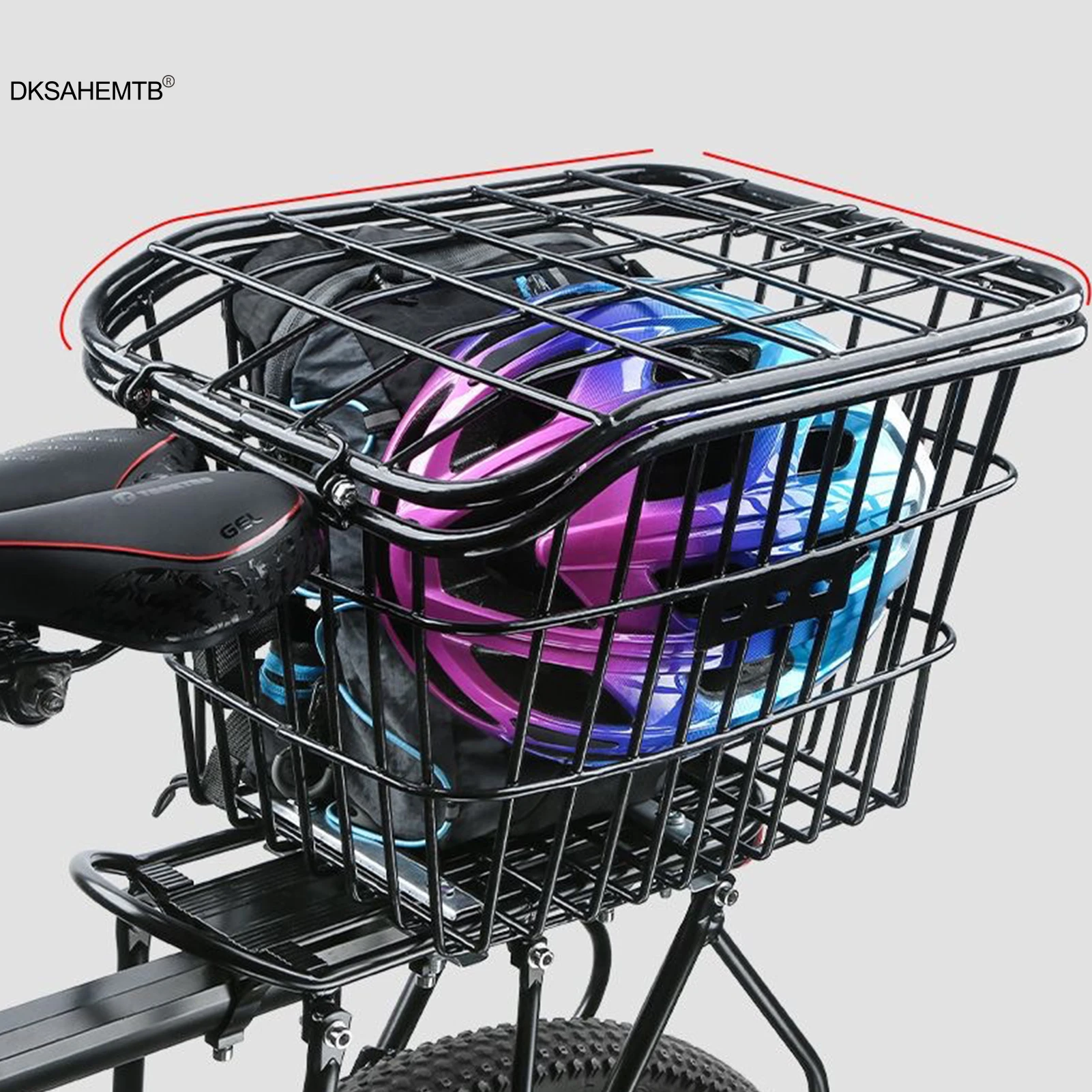 

Mountain Bike Rear Basket Cargo Rack With Storage Organizer For Cycling Commuting Outdoor Riding Cycling Accessories 1pc