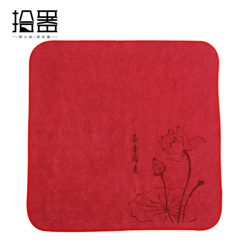 Chinese cotton linen tea towel cloth Zen tea table absorbent tea mat set tea accessories Tea ceremony table flag images - 6