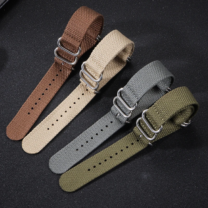 Cinturino per orologio in nylon 20mm 22mm per Seiko per cinturino da polso Omega per cinturino per orologio in cotone Rolex per accessori per bracciale sportivo militare