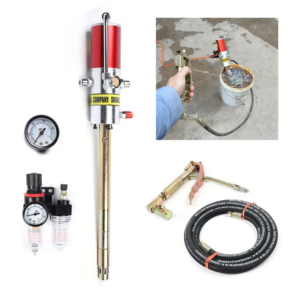 

30-40MPa 50:1 Air Operated Pneumatic Grease Gun Pump Drum Pump Heavy Duty 35mm