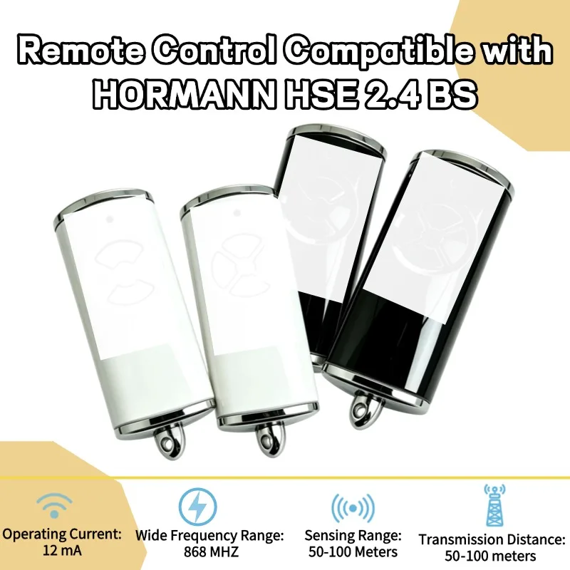 Image of 868MHz für HORMANN BS Bisecur Fernbedienung, kompatibel mit HSE1 HSE2 HSE4 HSE5-868-BS HS5-868-BS Garagentoröffner-Sender