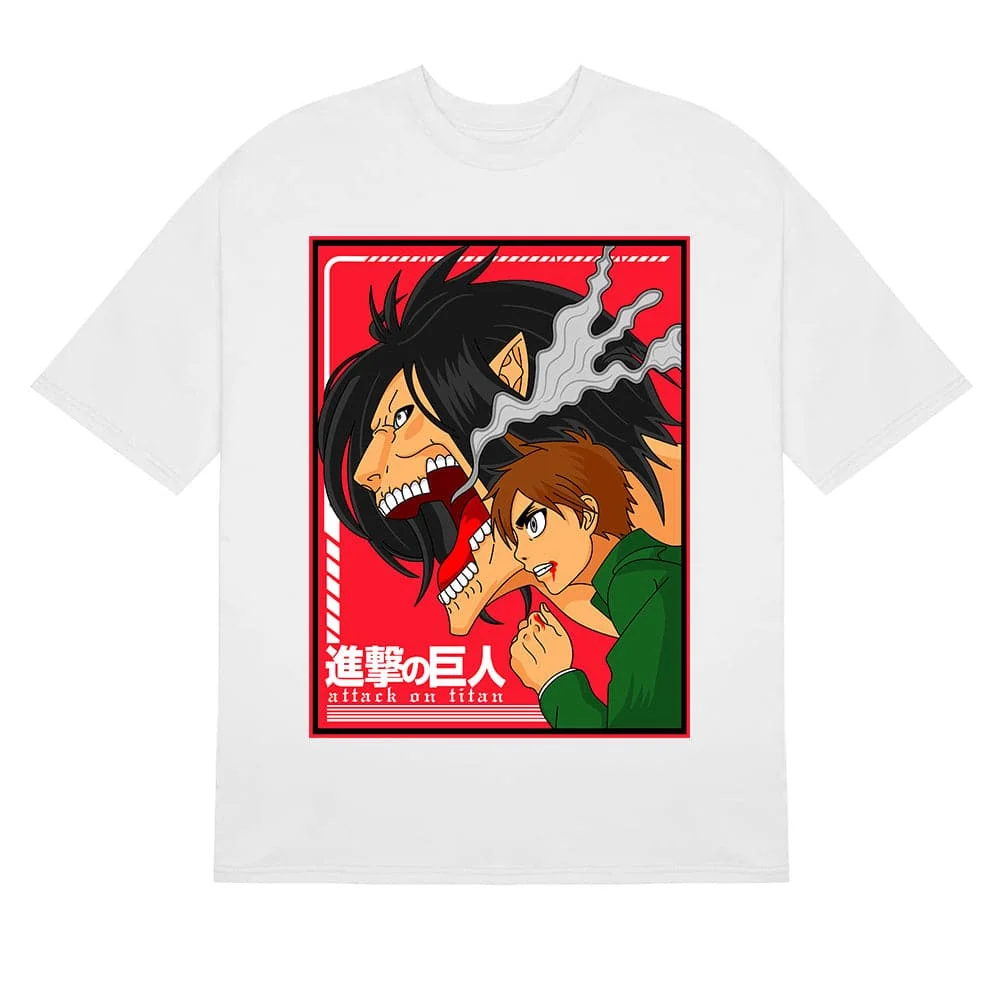 Eren Yeager and Attack Titan Transformation T-Shirt - Attack on Titan