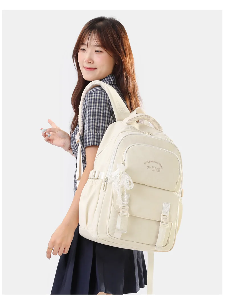 forgirls back toschool bags concise backpackforkidsschoolbagLightanddurable Highqualitylargecapacitygoodclassificationandstorage