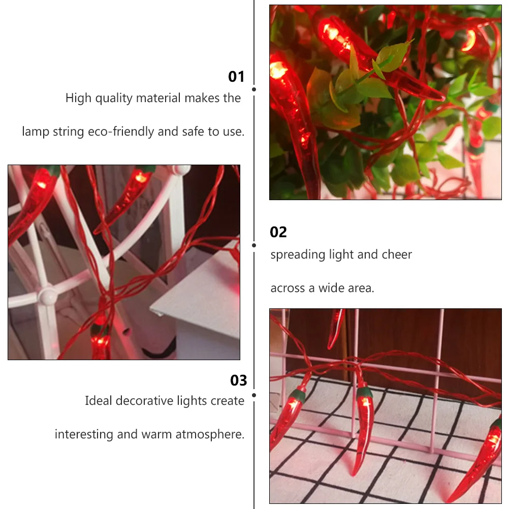 1 قطعة LED سلسلة أضواء الفلفل الحار تصميم صديقة للبيئة استخدام آمن 10 متر 80 المصابيح جو دافئ داخلي مهرجان ديكور سلسلة مصابيح #3