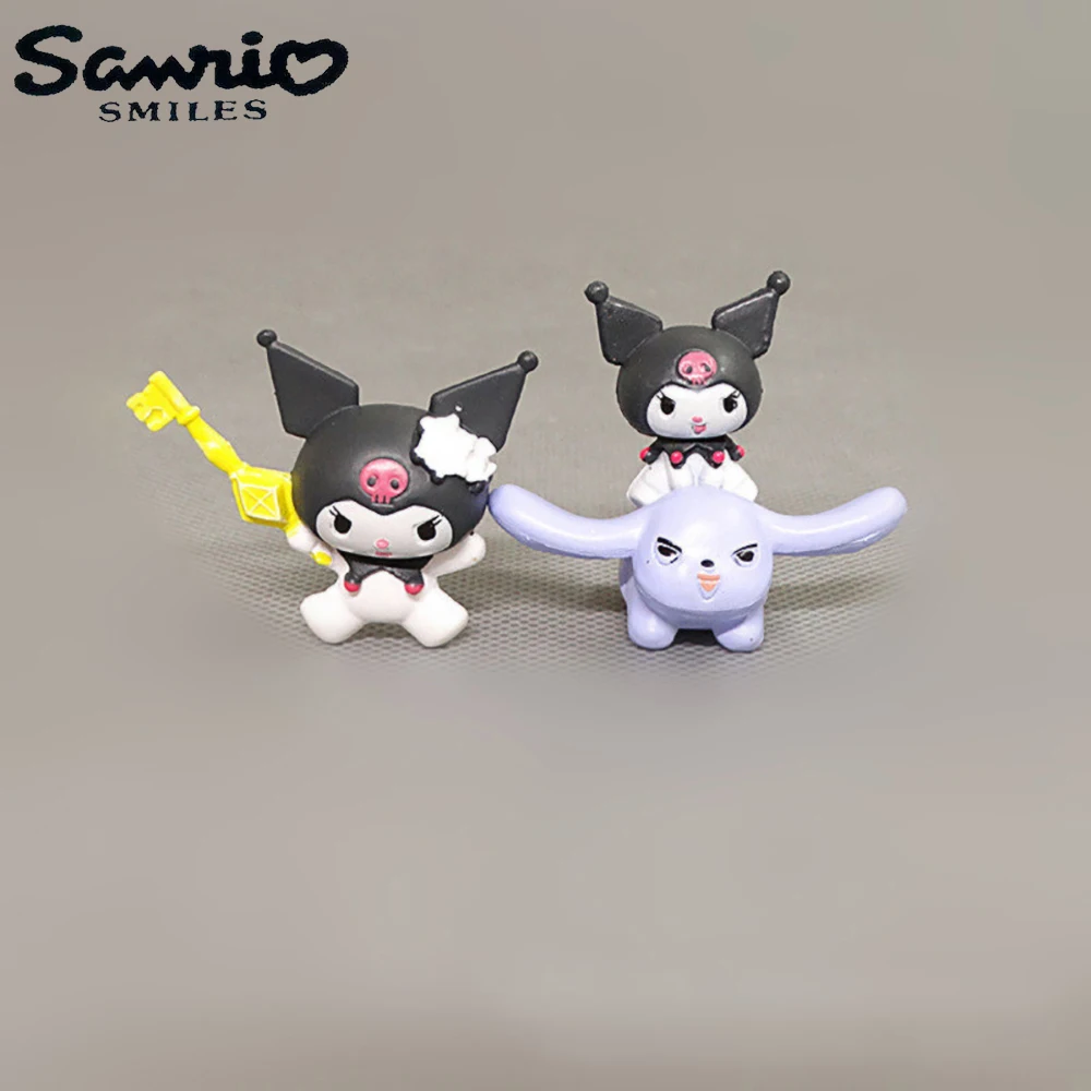 

Sanrio Anime 5Cm Figure Kuromi Doll Kawaii Adventure Exploration Cake Room Decorative Decoration Christmas Toy Gifts Childrens