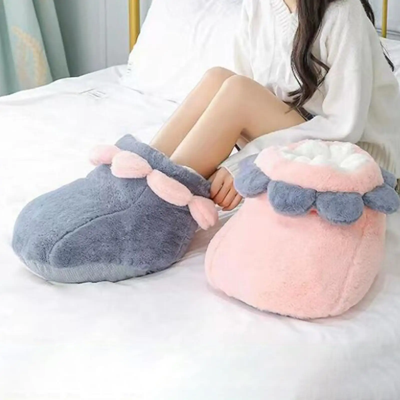 Plush Foot Warmer Cover Comfortable Warm Boot for Home Bedroom Office Travel Hiking Camping