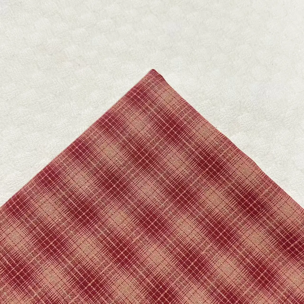 Red Basic Patchwork Japanese Yarn Dyed Cotton Fabric for Purse Sewing Quilting Bag Craft Cloth  Fabric