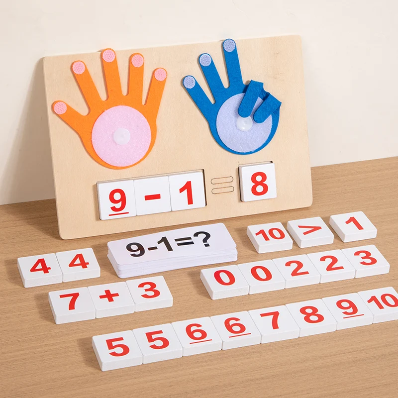 

Math Finger Counting Wooden Number Math Learning Games Montessori Toys Intellectual Development Teaching Aids Gifts For Toddlers