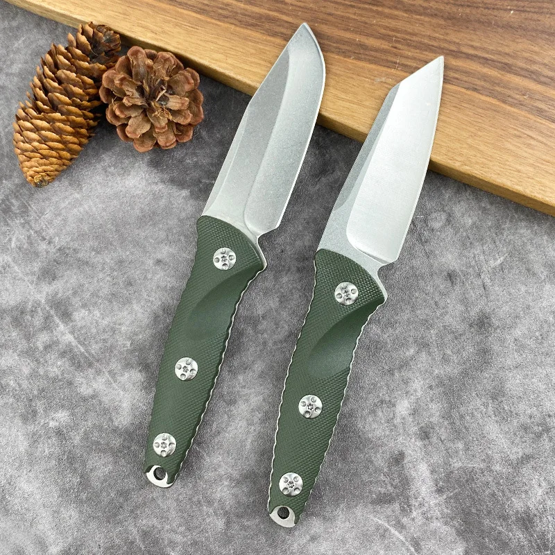 5CR15 steel straight knife Outdoor tool knives High hardness Handmade knife nylon fiber handle