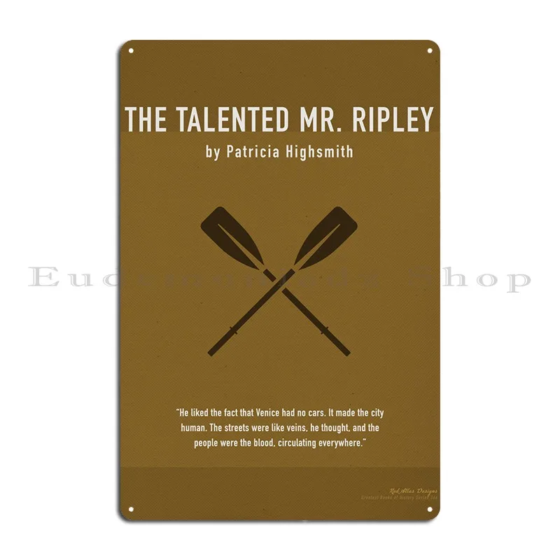 The Talented Mr Ripley Art Metal Plaque Party Wall Pub Painting Wall Decor Print Tin Sign Poster