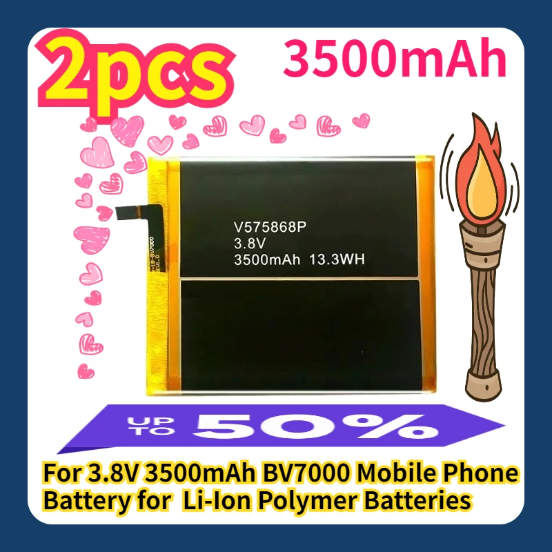 

Аккумулятор для мобильного телефона 3.8V 3500mAh BV7000, литий-ионный полимерный