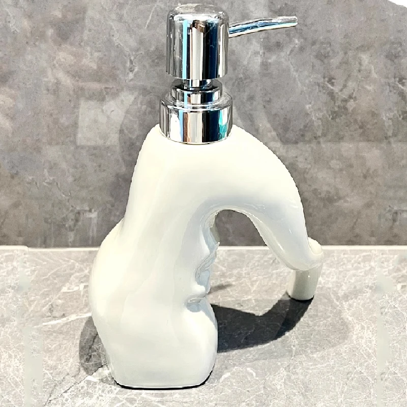 New Creative Ceramic Lotion Bottle Press Lotion Bottle Shampoo Shower Gel Dispensing Bottle Decoration Bathroom Accessories