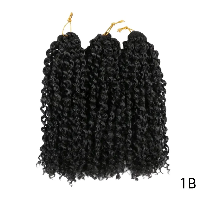 8 بوصة تويست الكروشيه الشعر الأسود كروشيه اصطناعي الشعر مع أطراف مجعد يانك تويست الكروشيه الشعر للنساء السود #3