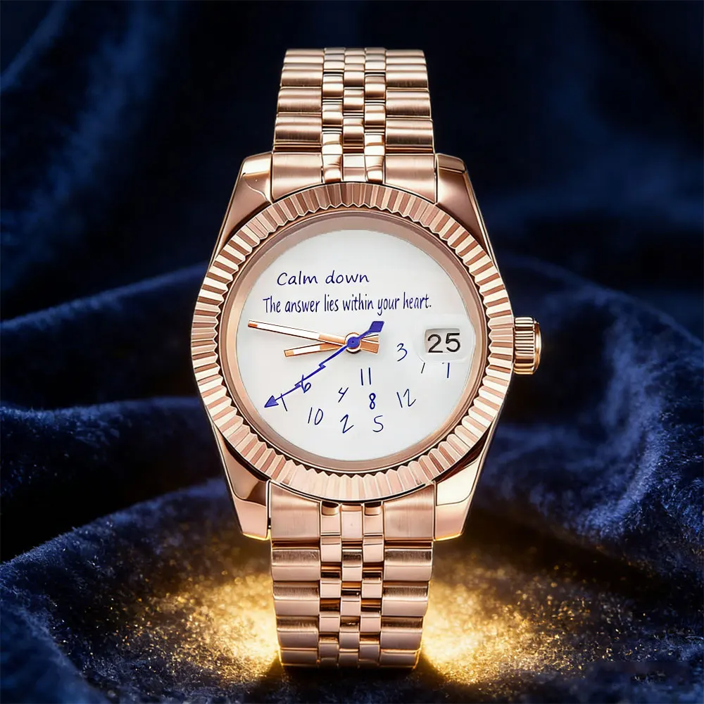 

36mm/39mm rose gold men's watch NH35 movement sapphire glass watch crystal stainless steel material waterproof watch