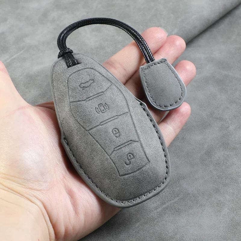 

Anti Fall Durable Comfortable PU Leather Car Key Case Cover for Hongqi H6 HS5 H5 H9 EH7 HS3 HQ9 Smart Remote Protective Shell