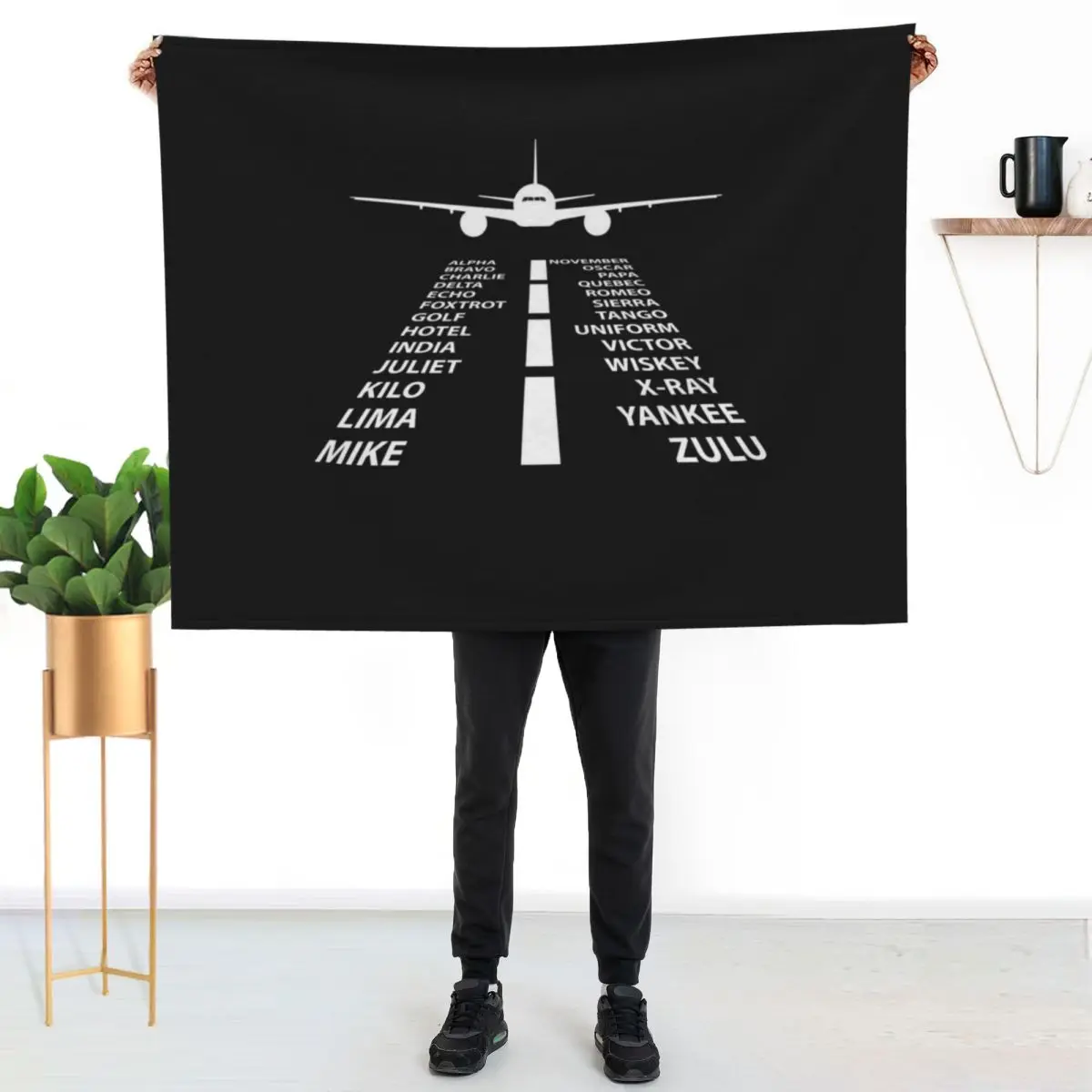Phonetic Alphabet Pilot Airplane Funny Aviation Gift Throw Blanket Moving Decorative Beds Furry Luxury Throw Blankets