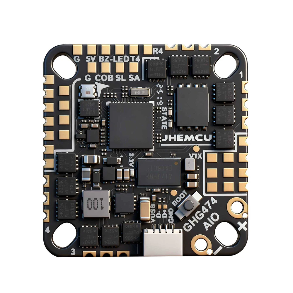 

JHEMCU GHG474AIO G474 AIO OSD Flight Controller Built-in 40A BLheliS 2-6S 4in1 Brushless ESC for Toothpick RC FPV Racing Drone