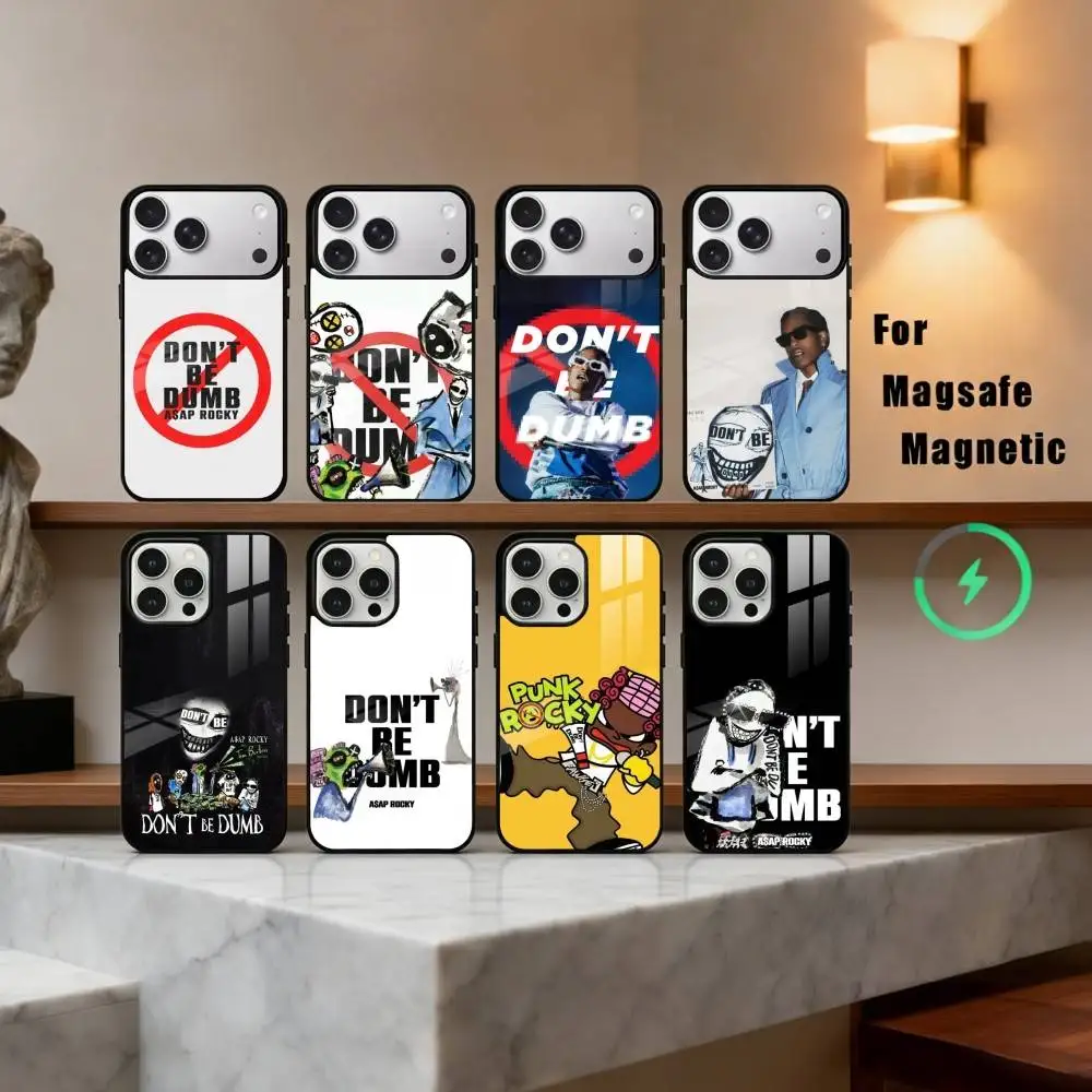 

A-ASAP R-Rocky Don't B-Be D-Dumb Phone Case For iPhone17,16,15,14,13,12,11 Plus,For Magnetic Wireless Charge Cover
