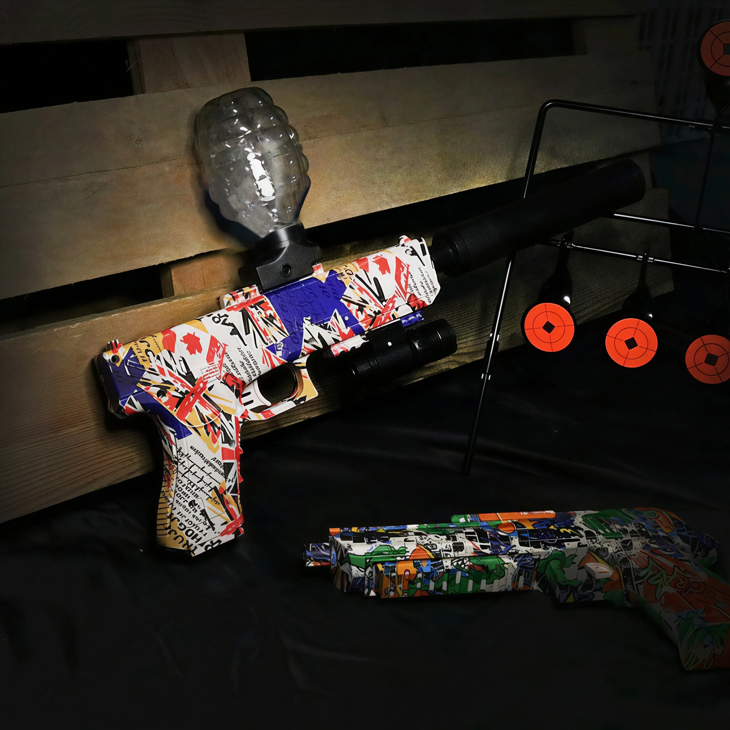 Elektrischer Gel-Ball-Blaster, 18-Zoll-Pistole, automatischer kontinuierlicher Start, Splatrball-Pistole, Outdoor-Aktivitäten, Schießspiele für den Hinterhof