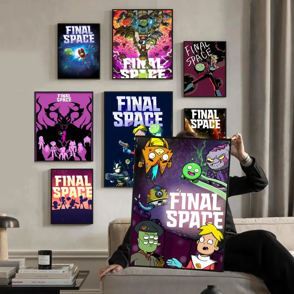 Final Space Animation Space Opera Poster Self-adhesive Advanced Aesthetic Printing Paper Wall Art for Living Room Home Decor