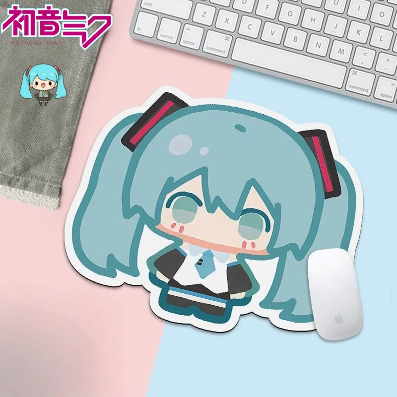 New Hatsune Miku Mouse Pad Anime Character Design Ins Desk Pad Computer Portable Gaming Keyboard Office Desk Dirty Resistant