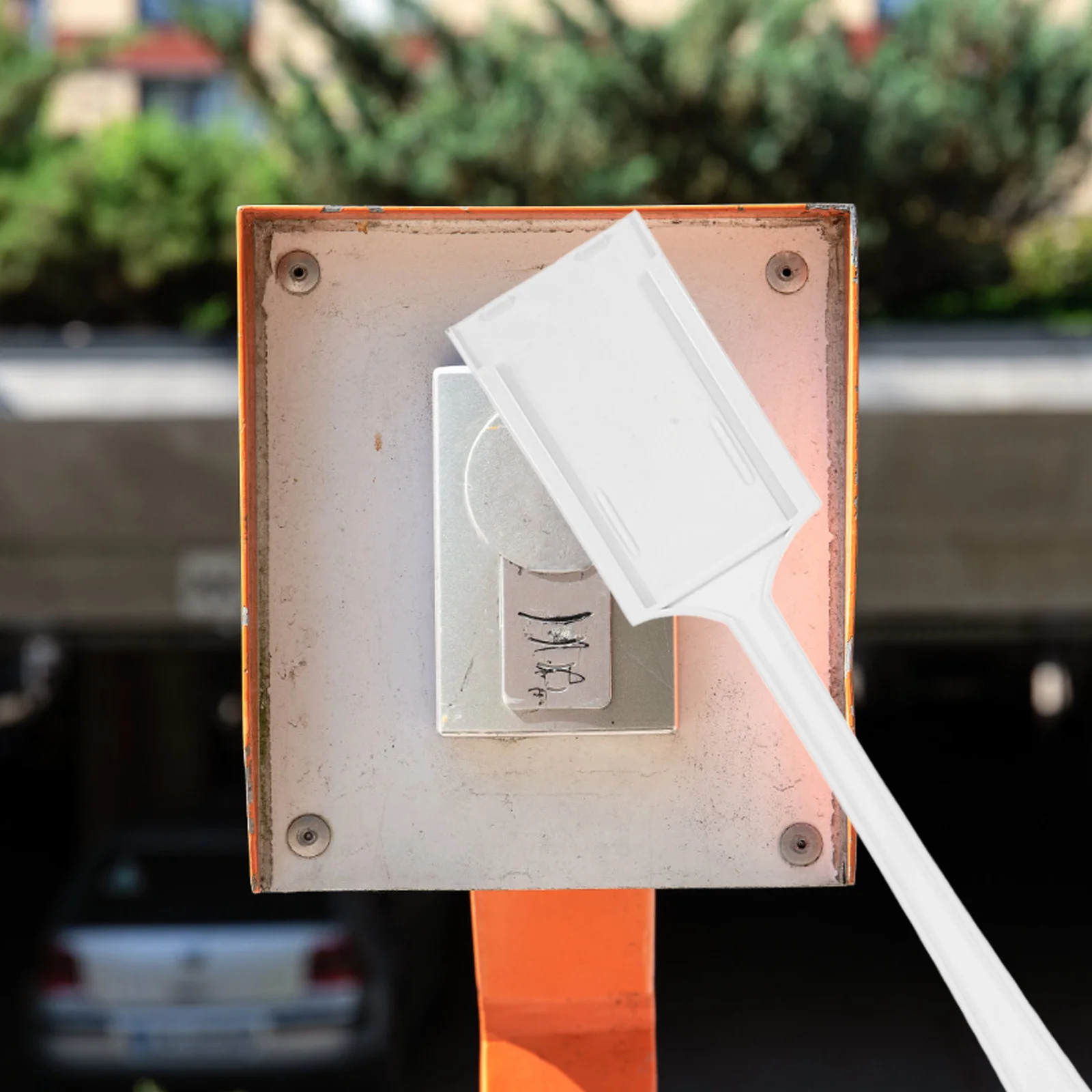 4 قطع من حامل بطاقة الدفع لوقوف السيارات، أداة وصول متينة لوقوف السيارات لكشك الأمان، ومنع خدش دخول المرآب