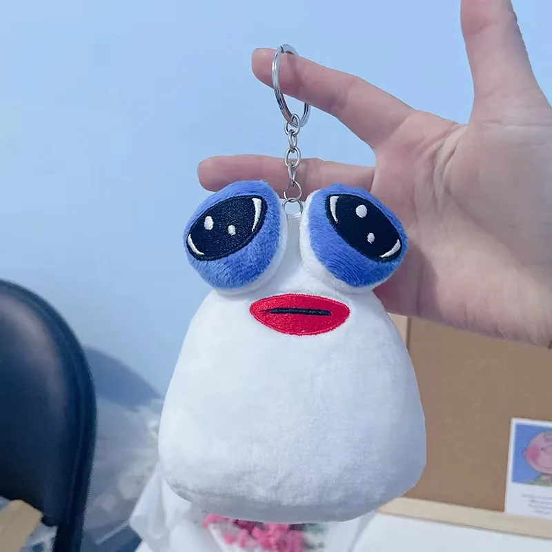 10cm Game My Pet Alien Plush Toy Keychains Furdiburb Emotion Alien Soft Toy Keyring Stuffed Animal Pou Doll Bag Pendant Gifts