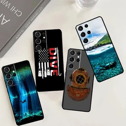 Scuba Diving Diver Case For Samsung Galaxy S24 S23 Ultra S22 Note 10 Plus Note 20 S9 S10 S21 FE S20 FE Cover