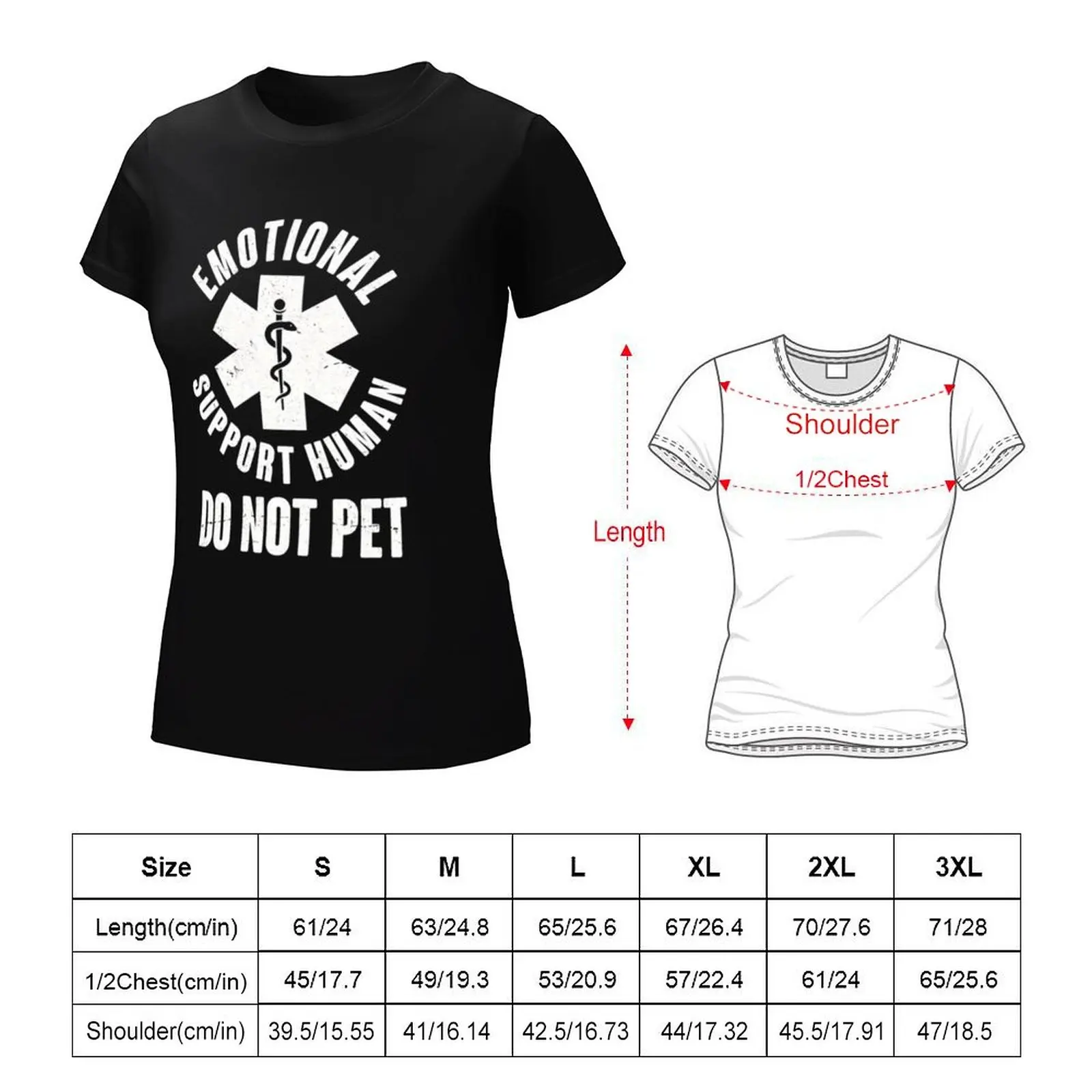 Supporto emotivo t-shirt umana t-shirt manica corta femminile magliette grafiche camicetta donna moda 2024