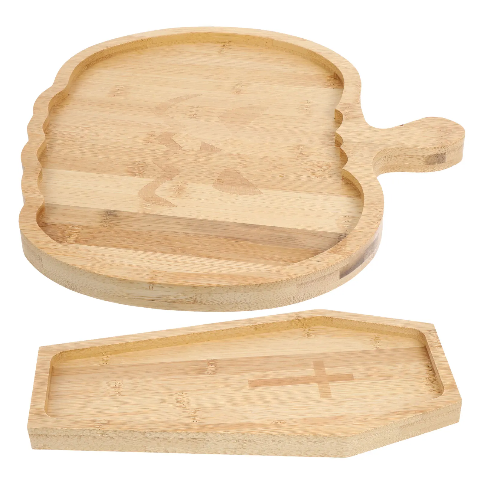 

2 шт. универсальный поднос в виде тыквы для официальных повседневных мероприятий, деревянная сервировочная тарелка для сухих фруктов, десерта, сервировочный поднос