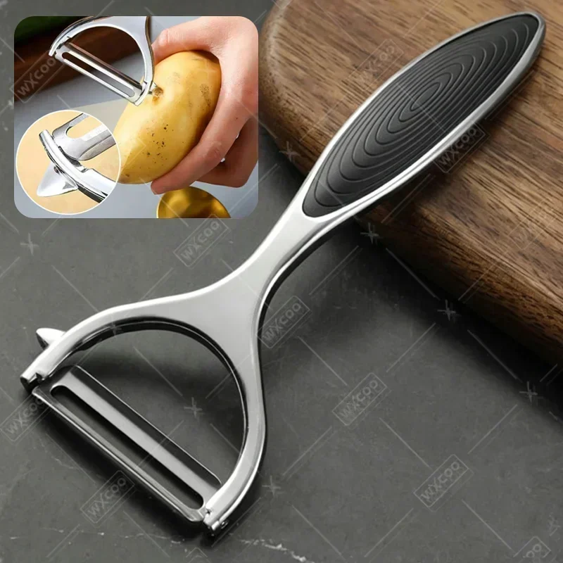 Stainless Steel Peeler 1/3pcs Flat Edge Peeler Potato Kitchen Peeler Slicer Knife Watermelon/Melon Grater Kitchen Accessories