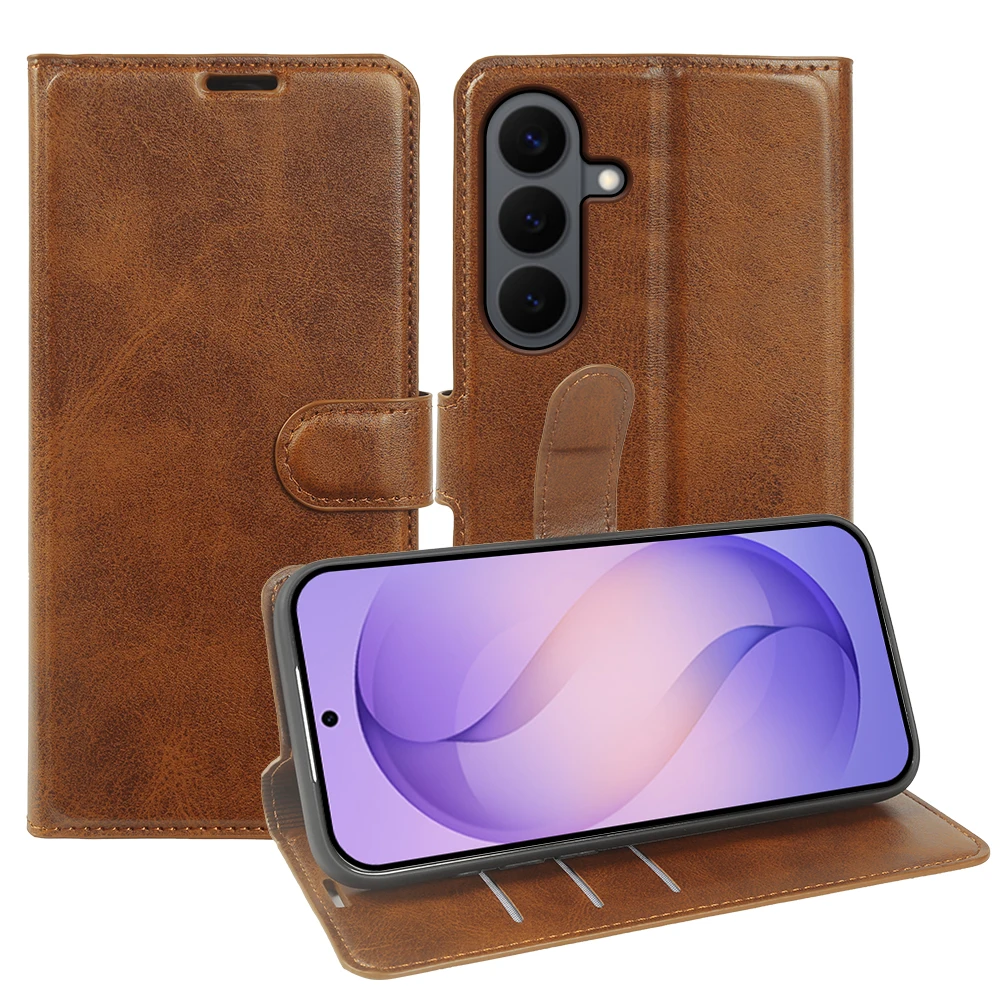 

Wallet Flip Luxury Leather Phone Case for Samsung Galaxy S26Plus S25 Edge S24 Ultra S23 S22 S21 FE Magnetic Back Cover Fundas