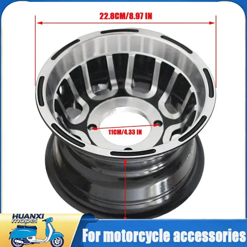 8 Inch Aluminum Alloy Front Rear Wheel Hub Lightweight Corrosion Resistant Rim Fit ATV Quad Bike Go Kart Beach Buggy Golf Cart Off Road Replacement Parts - view 3