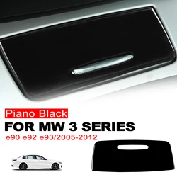 For BMW 3 Series 2005-2012 E90 E92 E93 Piano Black Central Ashtray Plastic Cover Car Interior Accessoriers Decoration Sticker