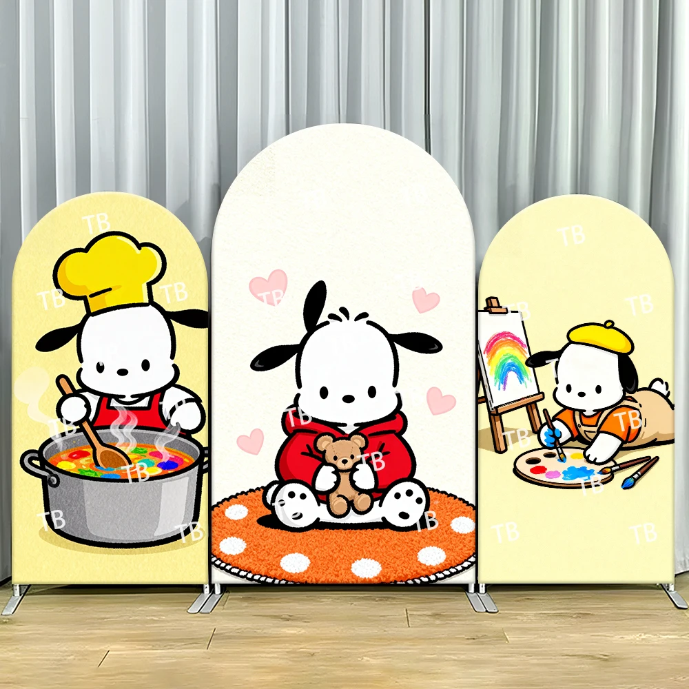 

Sanrio Arch Backdrop Cover Kids Party Decoration Photo Booth Props & Festive Background Supplies for Children Fun Events