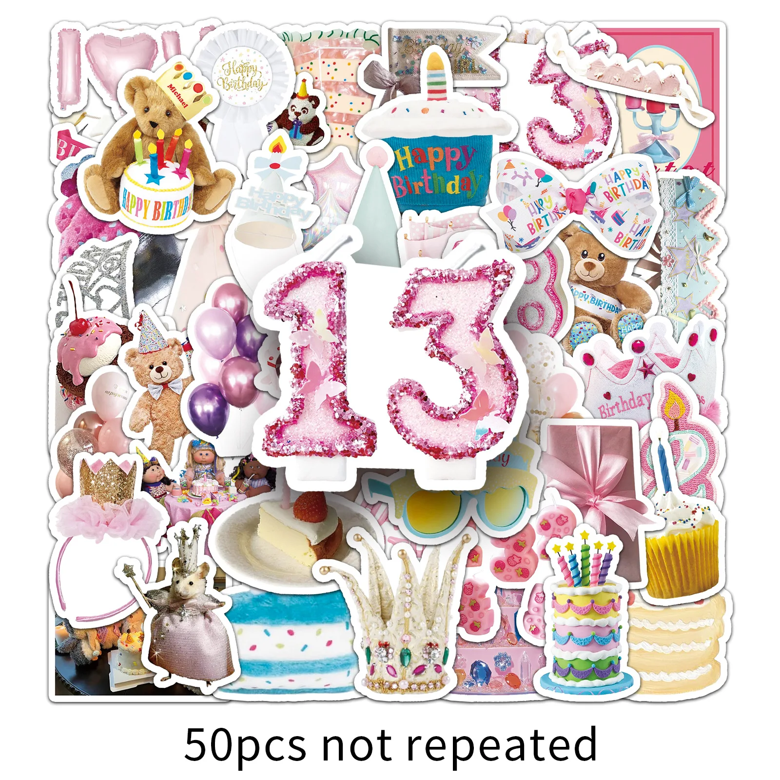 

10/30/50PCS Birthday INS Style Cartoon Stickers Decal Animal DIY Decoration Suitcase Scrapbooking Phone Laptop Stationery