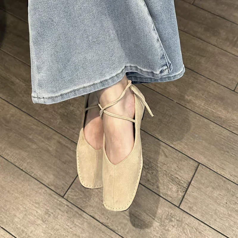 Bailamos Women Flats French Gentle Shoes Round Toe Bow Shallow Mouth Ballet Shoes Slip On Mary Jane sandals Comfortable Soft Loa