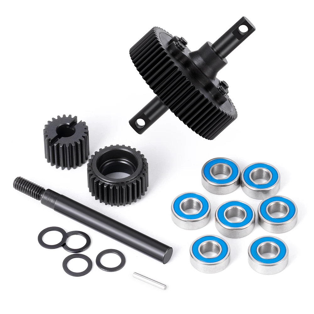 YEAHRUN 1 مجموعة معدنية Geaxbor التروس مجموعة أدوات المحمل ل Traxxas سلاش 2WD دورة قصيرة شاحنة 1/10 RC قطع غيار السيارات