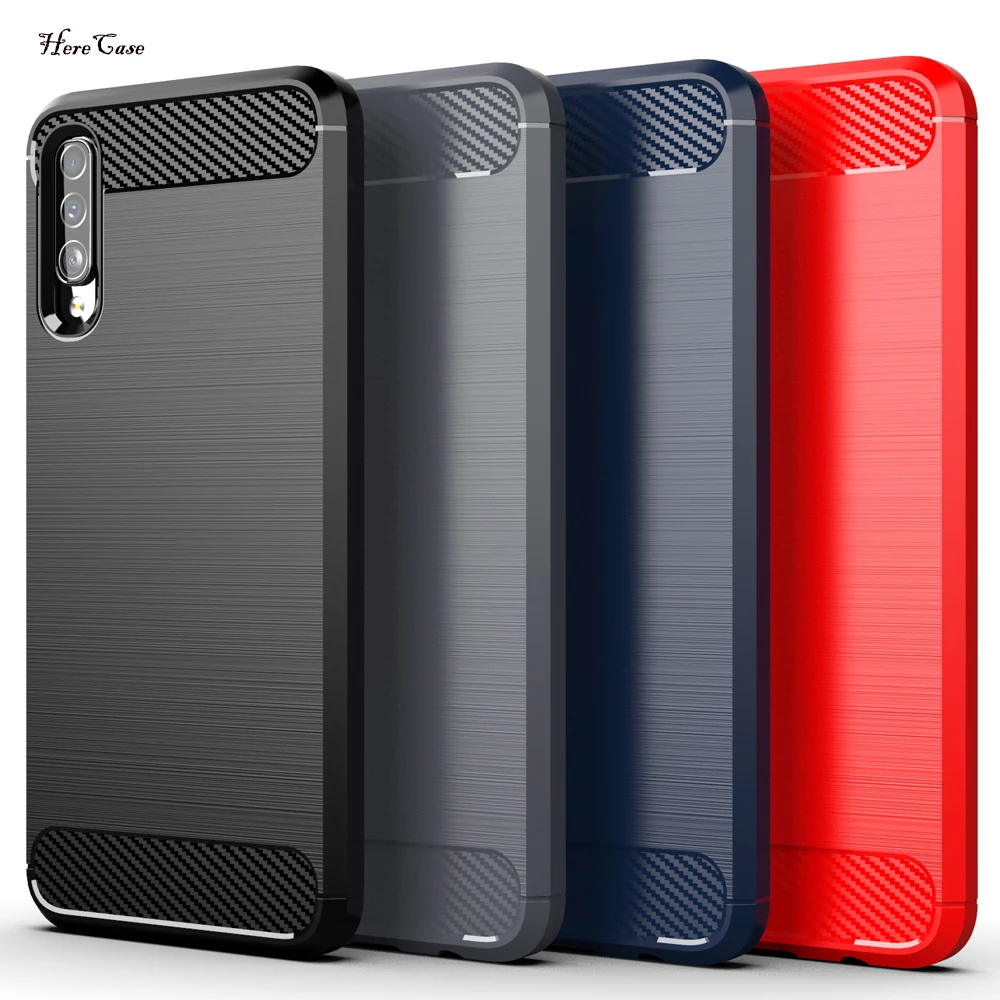 Carbon Fiber Case For Samsung Galaxy A10 A10E A10S A20 A20E A30 A40 A50 A60 A70 A80 A90 Soft Silicone Shockproof Phone Cover