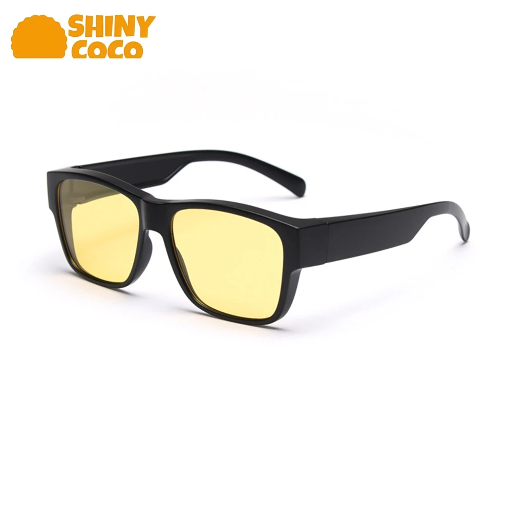 

ShinyCoCo Luxury Brand Myopia Polarized Sunglasses Convenient Driving Night Vision Goggles Square Large Face Style